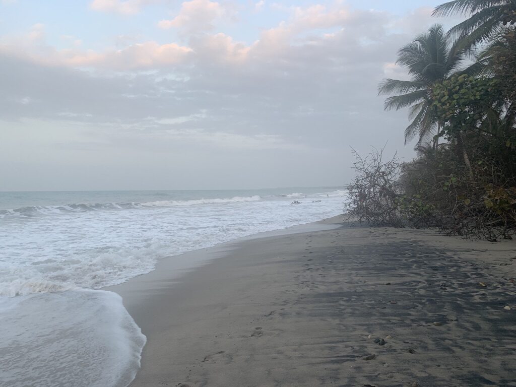 The beach in Palomino, Colombia