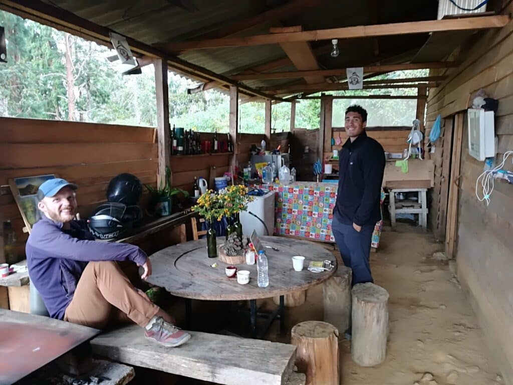 The rustic Hostal Donde Moncho close to the peak of Chuchilla San Lorenzo near Minca, Colombia.  