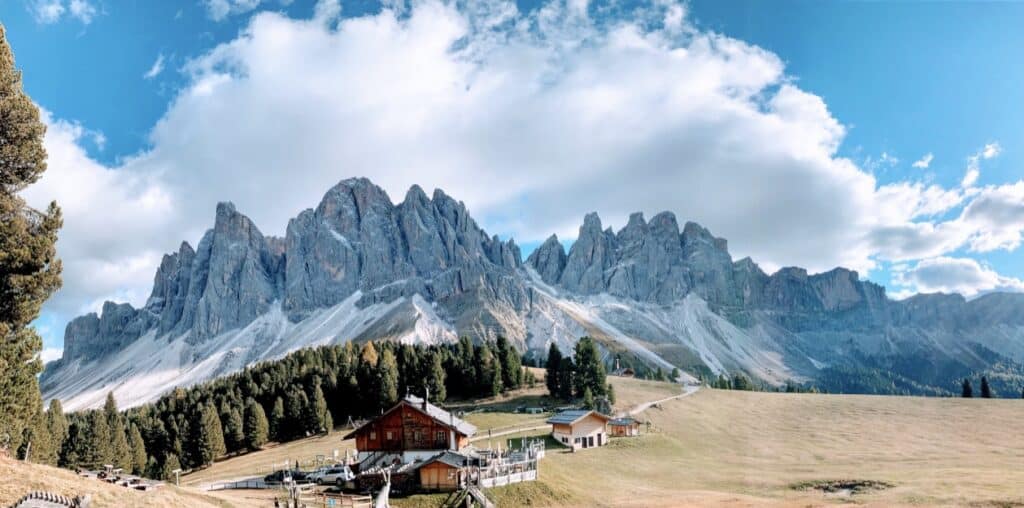 The incredible Dolomites in the Puez-Odle Nature Park on the Adolf Mukel trail, one of the 10 Most Beautiful Hikes in the World.