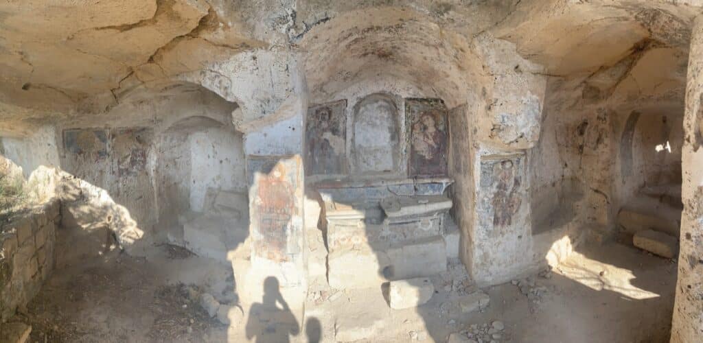 Cave church outside of Matera