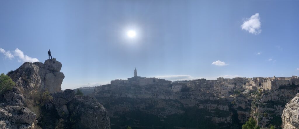 Matera from the other side of the Gravina river