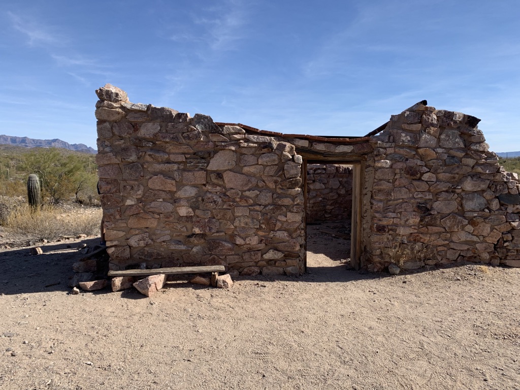 An abandoned stone house on the Victoria Mine Trail in Organ Pipe Cactus National Monument.