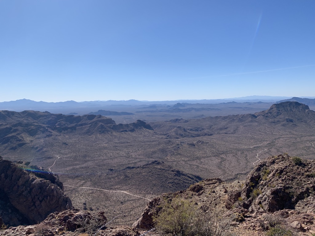 The view from the Estes Canyon/Bull Pasture trail loop in Organ Pipe Cactus National Monument.
