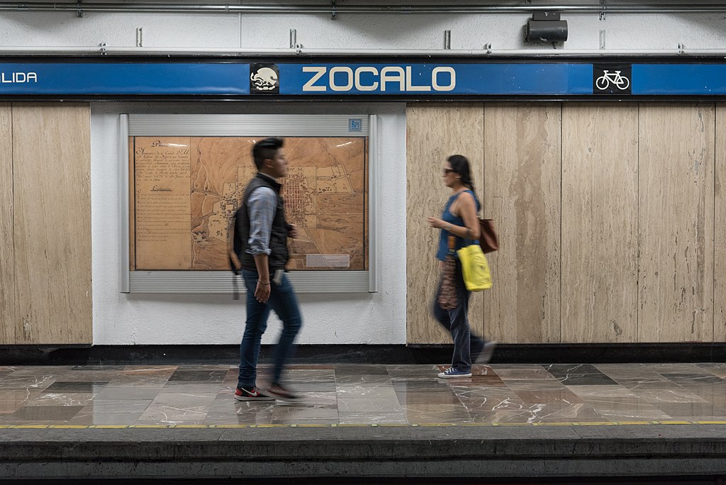 Mexico City's main square, the Zocalo, is easy to reach by metro.