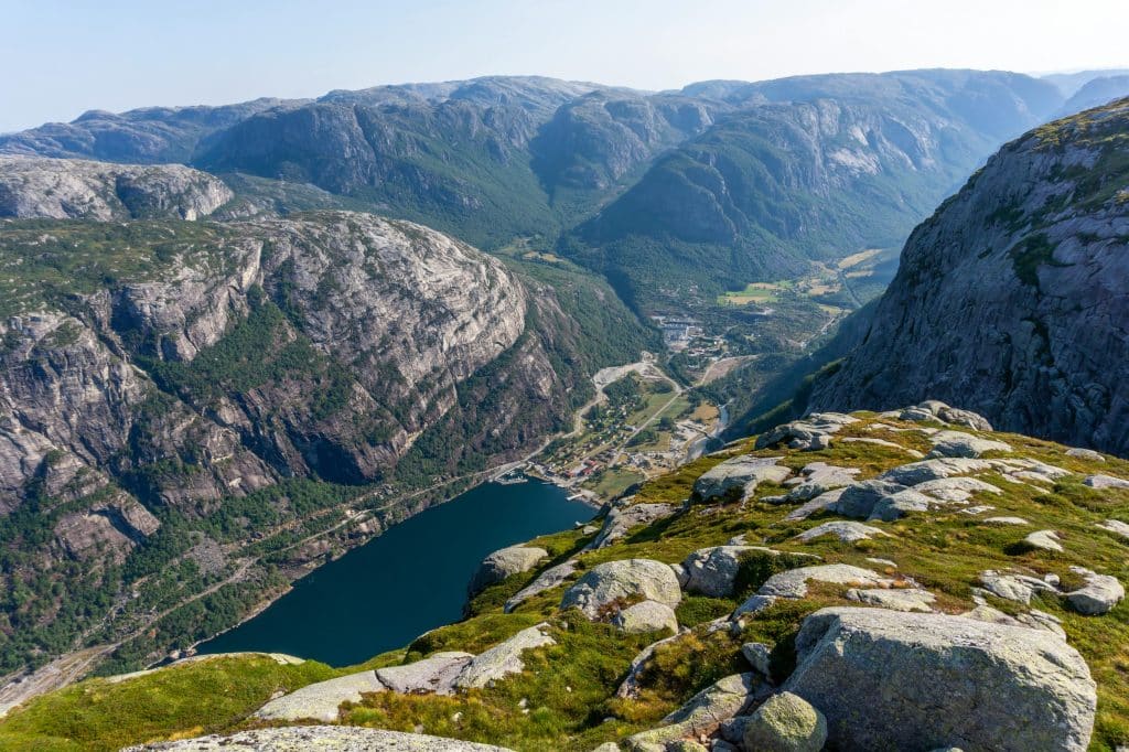 Lysenfjord pictured from the Kjerag trail. 