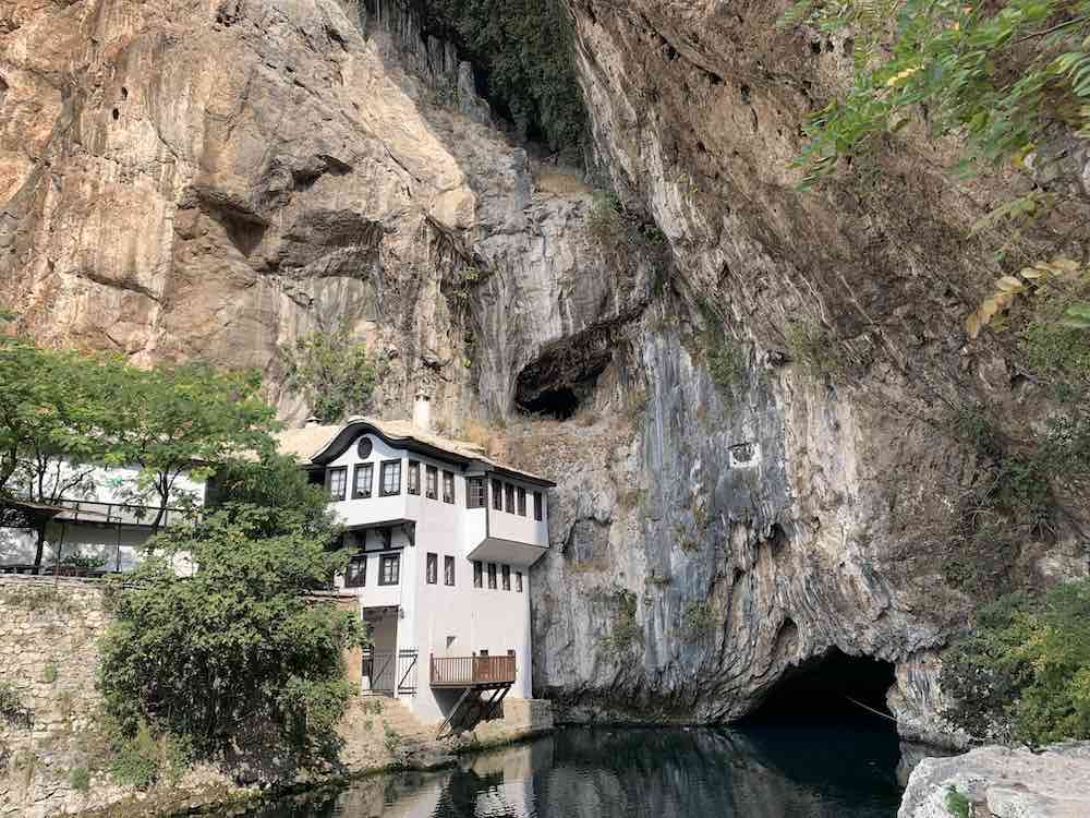 The beautiful Vrelo Bune and Blagaj Tekke monastery in Bosnia