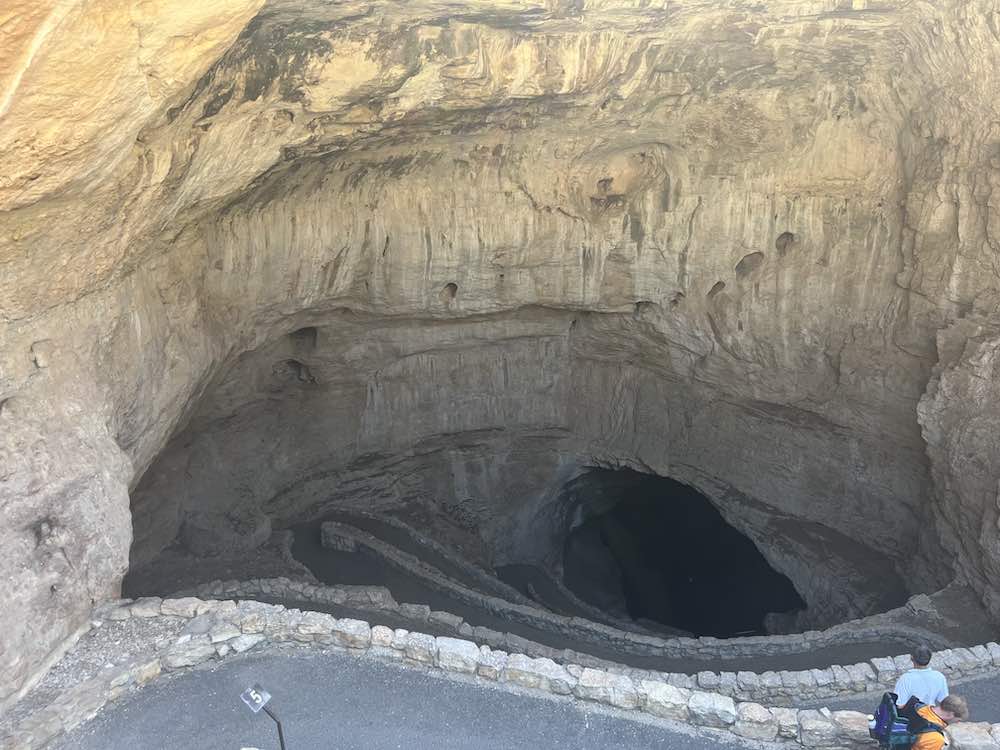 The view from outside Carlsbad Cavern.