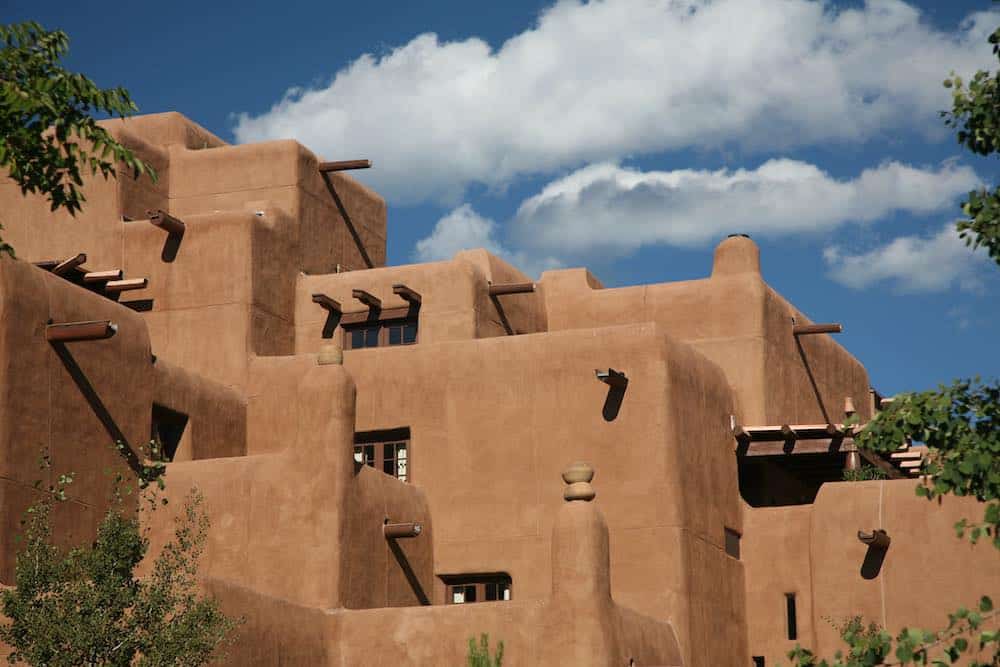 Adobe house in Santa Fe, NM, one of our overlooked US cities to visit.