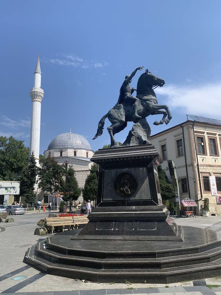 Magnolia Square in Bitola, North Macedonia.