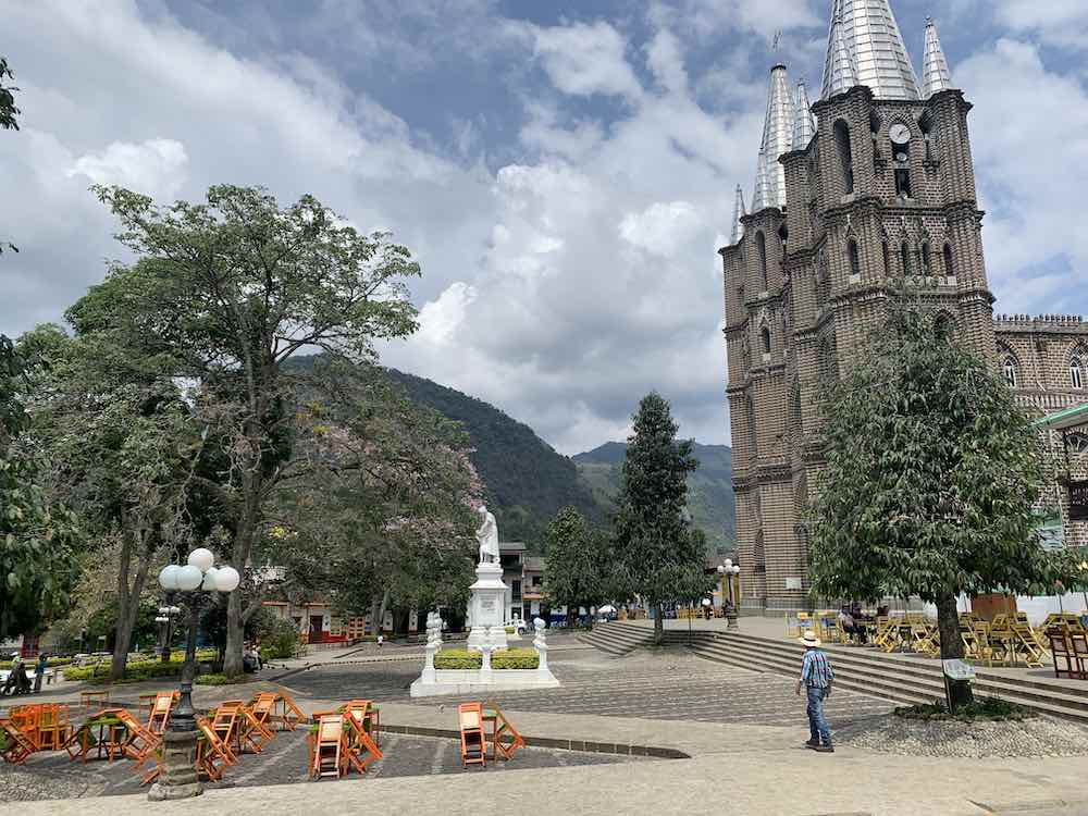 Jardín, Colombia's main square is beautiful. Jardín is one of the best places to visit in the country.