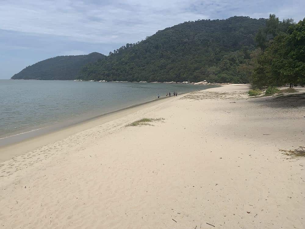 Secluded beach in Penang National Park, Malaysia.