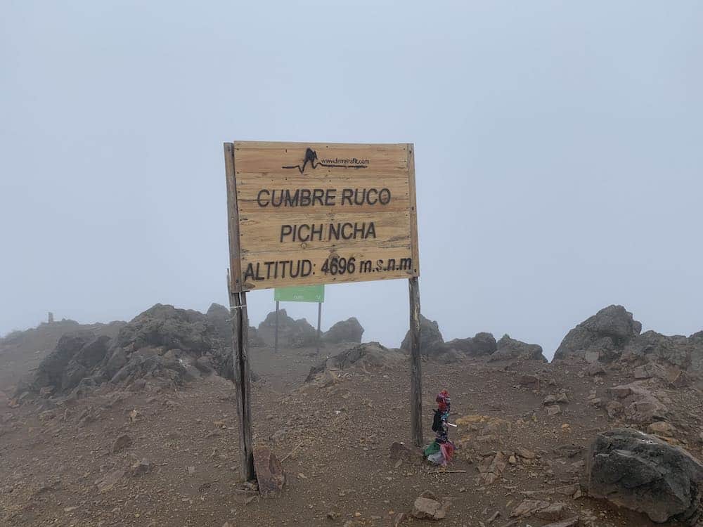 The summit of Ruco Pichincha near Quito, Ecuador, one of our 15 underrated countries to visit.