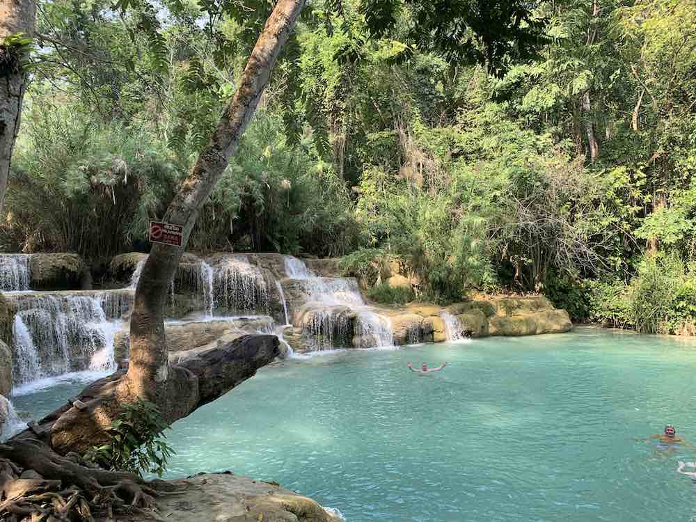 Kuang Si Waterfalls near Luang Prabang, Laos.